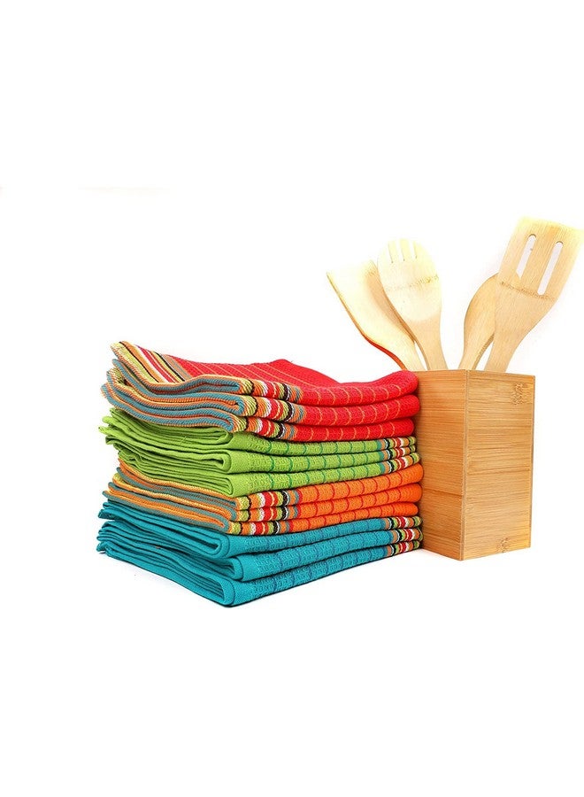 Sami Studios Kitchen Cleaning Napkin Super Value Pack 100% Pure Cotton Napkin Soft Absorbent Hand Napkin, Daily Use Face Napkin, Large Size 40 x 60 cm, Spanish Stripe (Set of 12 Pcs) - Image 1