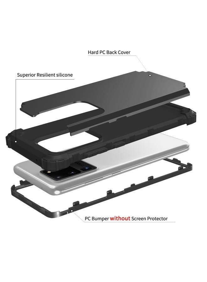 زبون جراب لهاتف Galaxy S20 Ultra PC + جراب سيليكون مقاوم للصدمات من ثلاث قطع - Image 4