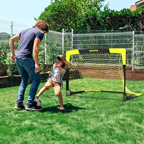 Happy Jump 7x5 FT & 5x3.6 FT Portable Soccer Goal for Youth Players Ages 6–14, Large-Frame Design Built for Long-Term Development, Easy Setup for Backyard, Park or School Training - Image 2