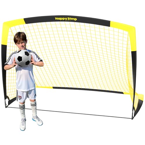 Happy Jump 7x5 FT & 5x3.6 FT Portable Soccer Goal for Youth Players Ages 6–14, Large-Frame Design Built for Long-Term Development, Easy Setup for Backyard, Park or School Training - Image 1