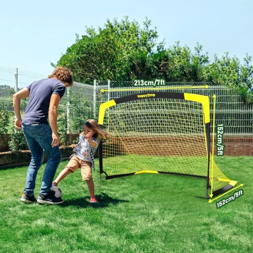 Happy Jump 7x5 FT & 5x3.6 FT Portable Soccer Goal for Youth Players Ages 6–14, Large-Frame Design Built for Long-Term Development, Easy Setup for Backyard, Park or School Training - Image 3