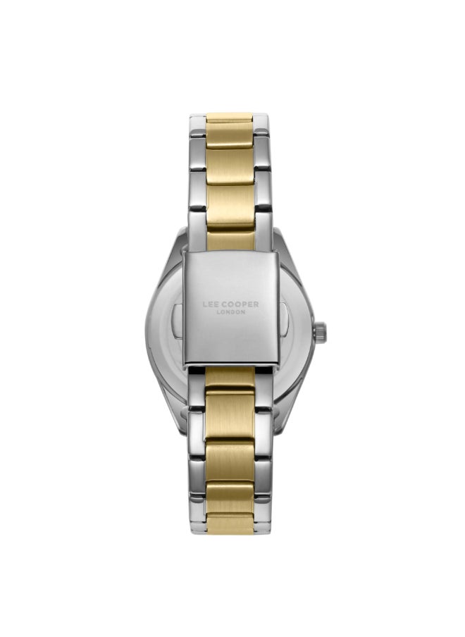 Lee Cooper Lee Cooper Women's Watch, Analog Display and Mesh Strap - LC08014.270, Two Tone  - Image 4