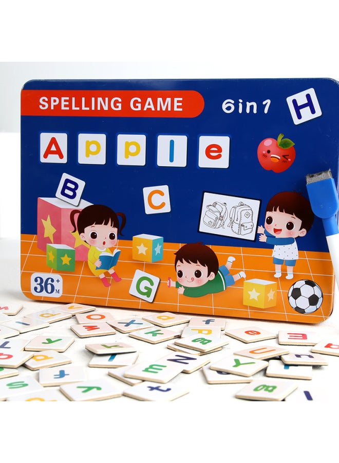 يتعلم الأطفال الحروف الإنجليزية وتهجئة الكلمات وألعاب تدريب اللغة الإنجليزية ورياض الأطفال والتعليم المبكر ألعاب تعليمية - اللون: صندوق حديد كبير لعبة تهجئة الحروف الإنجليزية والكلمات - Image 3