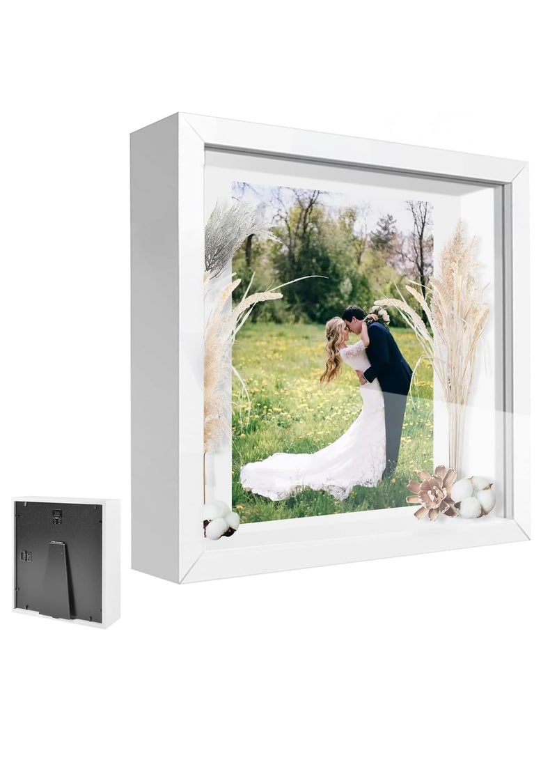 إطار الصورة لملء, إطار الصورة العميقة لملء, 11.7 × 16.7 سم, إطار عميق للجدار وسطح المكتب, إطار الكائن ثلاثي الأبعاد, عميق 3 سم, مناسبة لتزيين الجدار ثلاثي الأبعاد, الخشب - Image 1