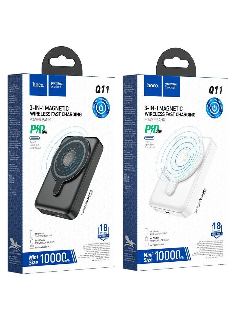 Hoco Q11 Expressar Power Bank 10000mAh Type-C Input 18W Type-C Output 20W Wireless Output 2.5W/5W/7.5W/10W/15W with LED indicator supports fast charging protocols - Image 5