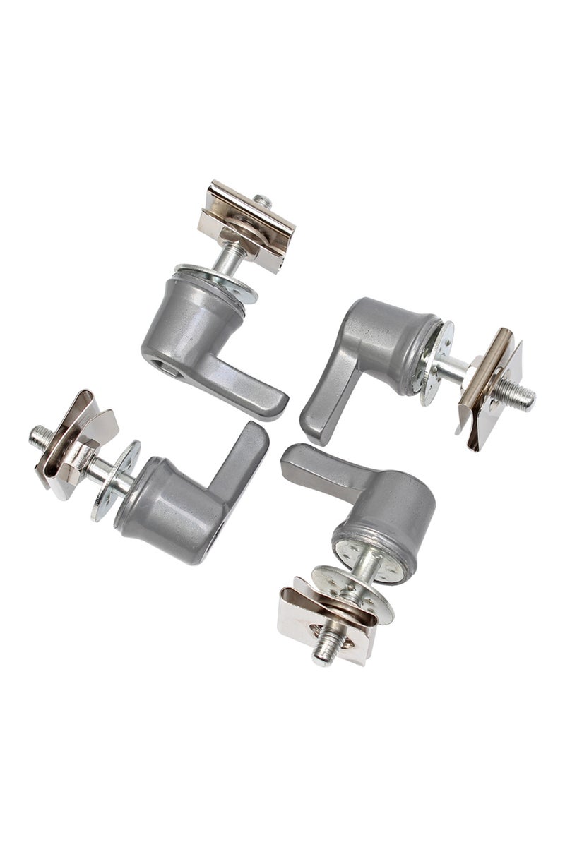 إيروريكس طقم تثبيت براغي وصواميل قفل حقائب جانبية فضية للدراجات النارية من نوع هارلي تورينج رود ستريت جلي... - Image 2