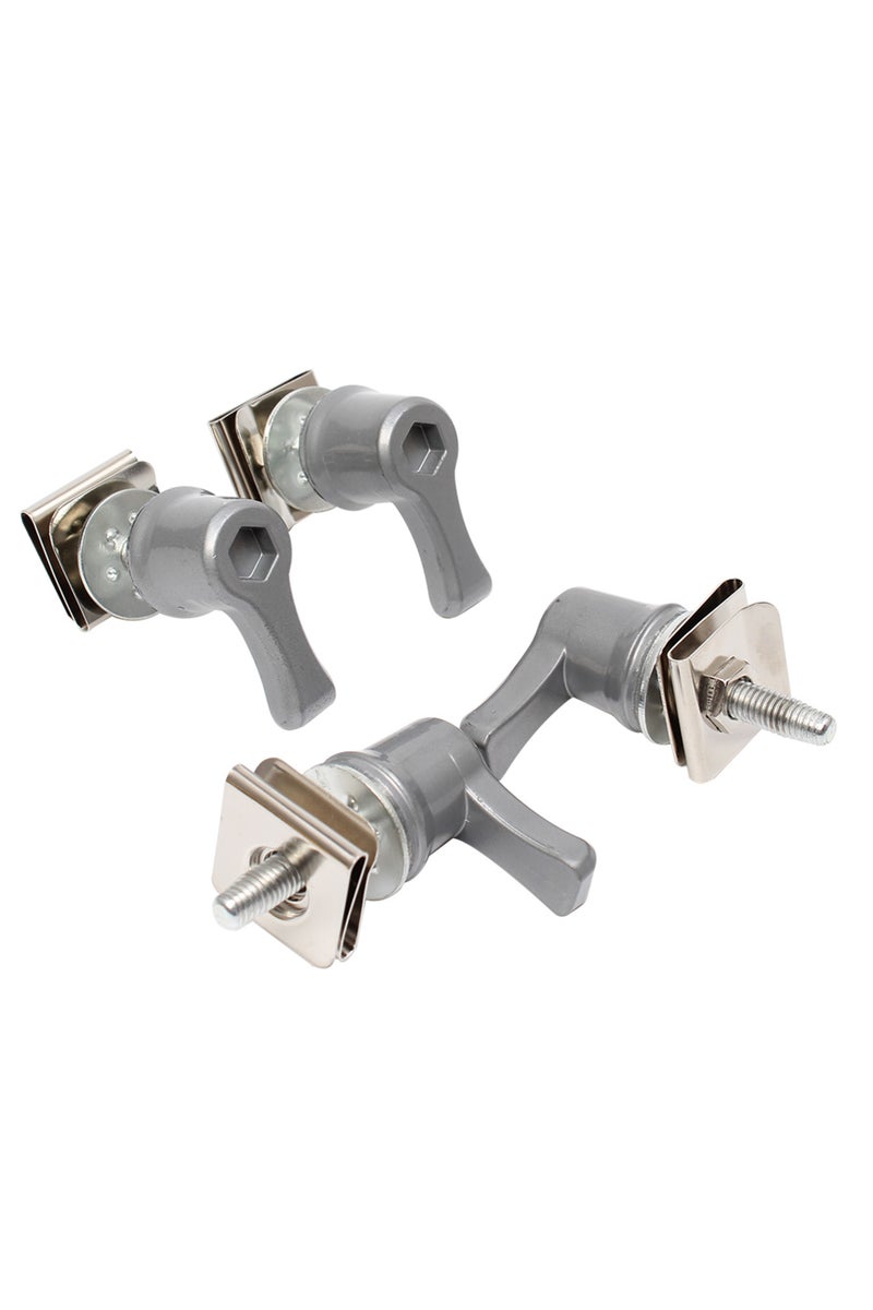 إيروريكس طقم تثبيت براغي وصواميل قفل حقائب جانبية فضية للدراجات النارية من نوع هارلي تورينج رود ستريت جلي... - Image 4