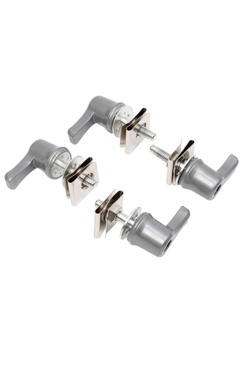 إيروريكس طقم تثبيت براغي وصواميل قفل حقائب جانبية فضية للدراجات النارية من نوع هارلي تورينج رود ستريت جلي... - Image 5