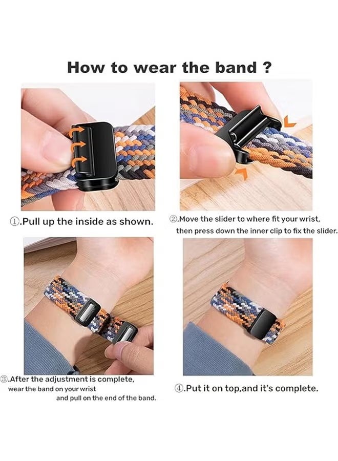 بولوز 3 حزم من أحزمة Sport Loop المضفرة المتوافقة مع أحزمة Apple Watch مقاس 42/44/45/49 مم للرجال والنساء، حزام Solo Loop مطاطي من النايلون لـ iWatch Series 10 - Image 5