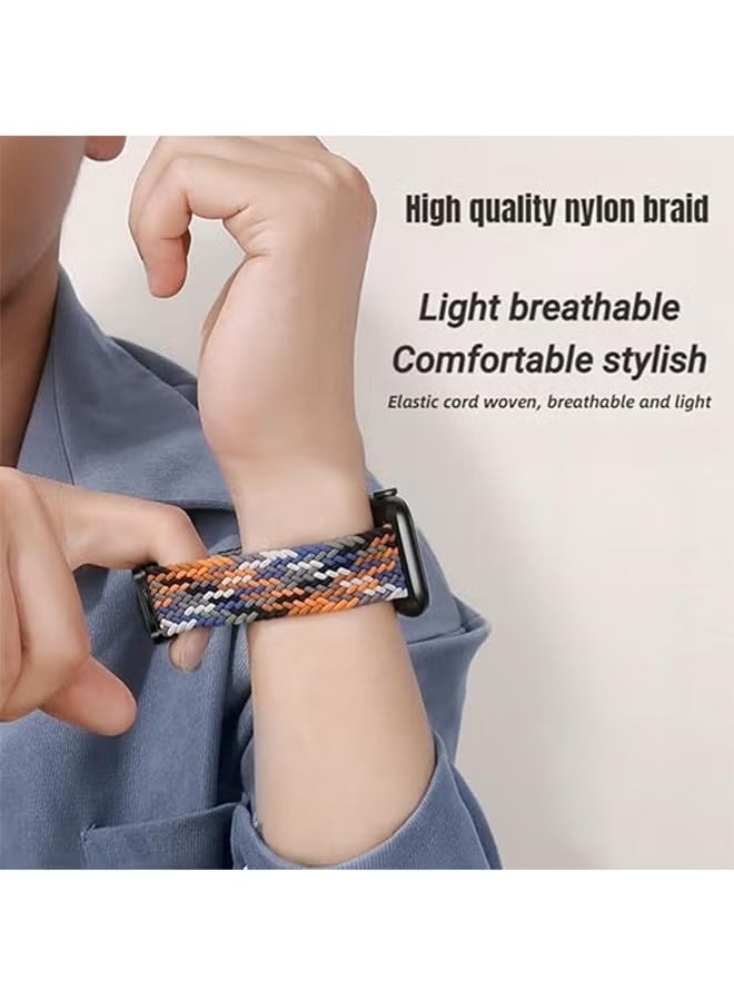 بولوز 3 حزم من أحزمة Sport Loop المضفرة المتوافقة مع أحزمة Apple Watch مقاس 42/44/45/49 مم للرجال والنساء، حزام Solo Loop مطاطي من النايلون لـ iWatch Series 10 - Image 4