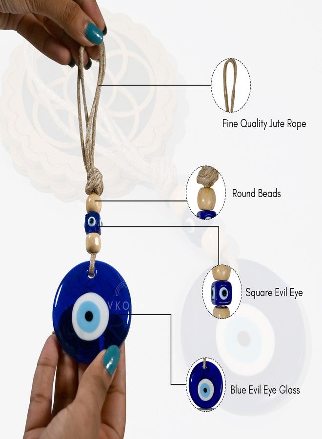 VKORA Handmade Turkish Evil Eye Hanging with Beads for Decoration of Home Shop Office Garden (2WB6) - Image 4