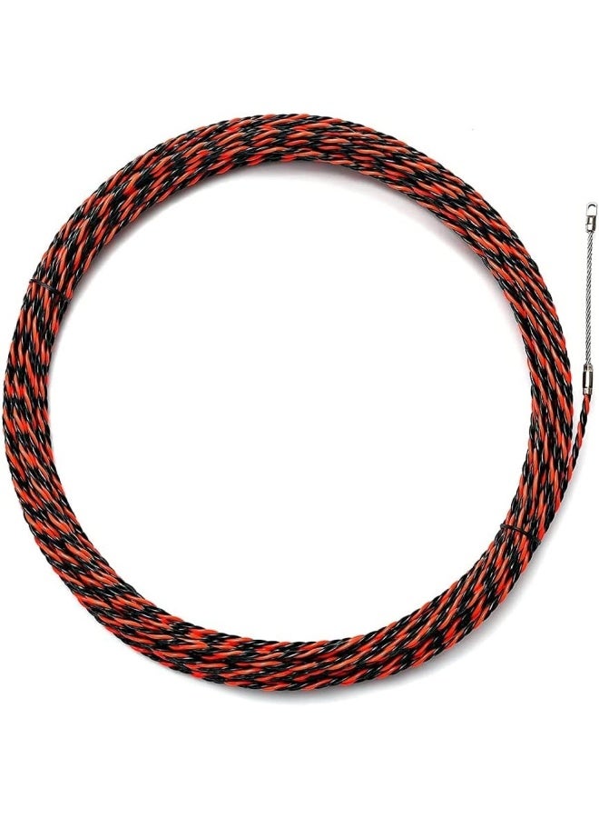 Royal Apex Cable Hand Puller Fiberglass Electric Cable Power Tool Tape Guide Device Push Line Pipe Snake Mark Nylon Fish Tape 3 Wires Twisted With Guide Spring Dia 6Mm 30 Meter - Image 1