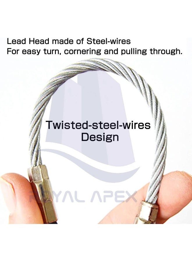 Royal Apex Cable Hand Puller Fiberglass Electric Cable Power Tool Tape Guide Device Push Line Pipe Snake Mark Nylon Fish Tape 3 Wires Twisted With Guide Spring Dia 6Mm 30 Meter - Image 3