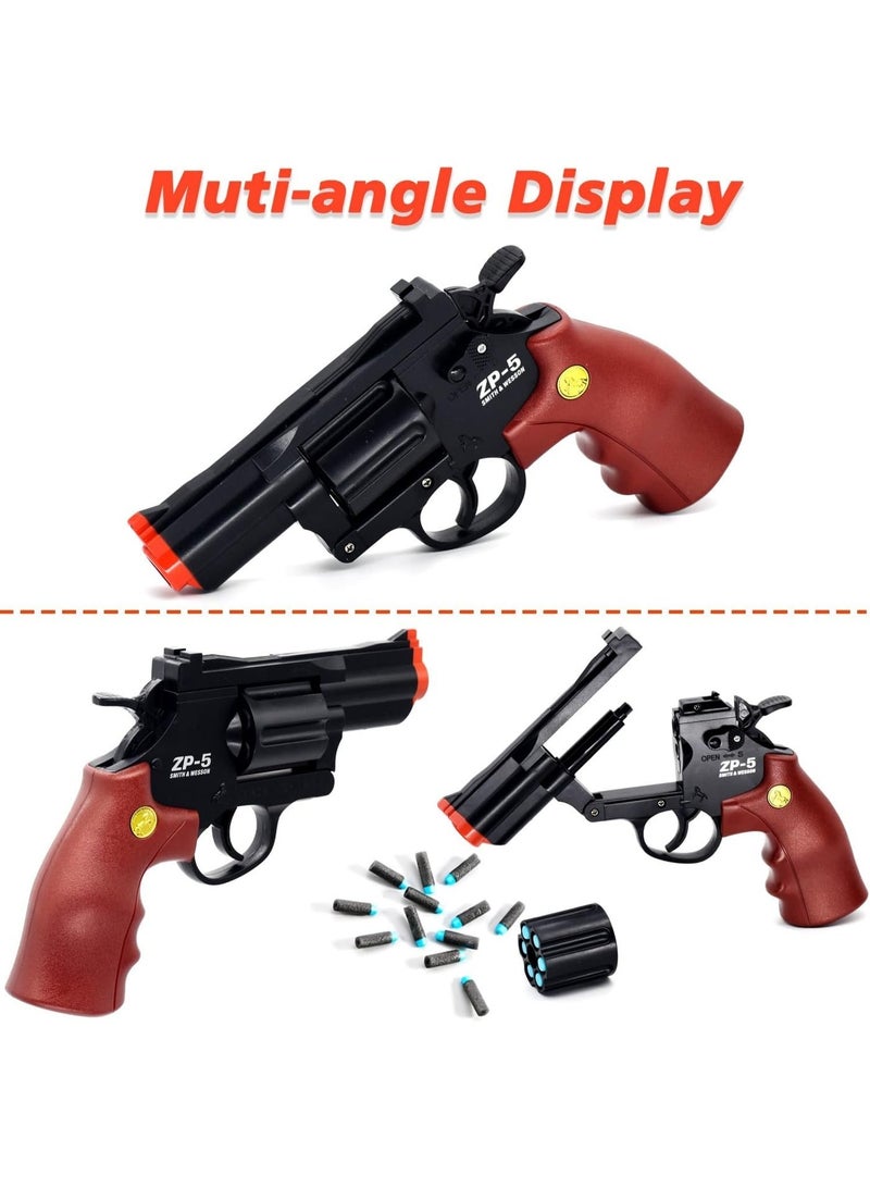 Moonmen Soft Bullet Toy Gun Revolver, Toy Foam Blaster Dart Toys with Darts, Education Model Toy Gun Shooting Game for Kids - Image 5