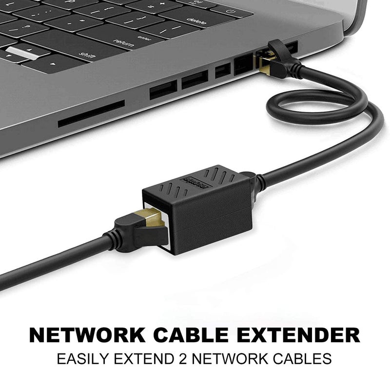 FENTICO RJ45 Coupler Female to Female Ethernet Coupler Jointer in-Line Coupler for Cat7 Cat6 Cat5 Cat5e Ethernet Cable Extender Adapter (Black) - 2 Pcs - Image 5