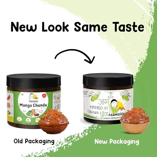 Farm Didi FarmDidi Mango Chunda Chutney 325g | Sweet & Tangy Aam Chunda (Aam Murabba Style) | Homemade Traditional Pickle | Oil-Free | No Chemical Preservatives - Image 3