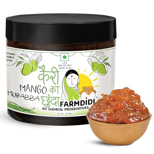 Farm Didi FarmDidi Mango Chunda Chutney 325g | Sweet & Tangy Aam Chunda (Aam Murabba Style) | Homemade Traditional Pickle | Oil-Free | No Chemical Preservatives - Image 1