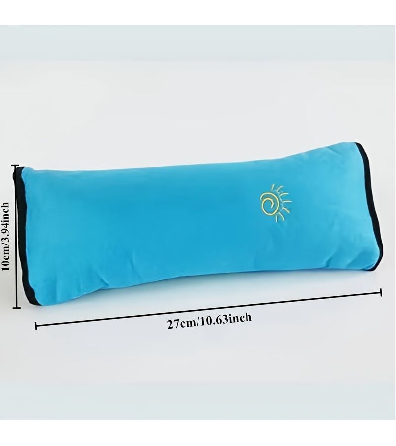 Blue Plush Car Seat Belt Shoulder Pad With Soft Breathable Protection - Image 2