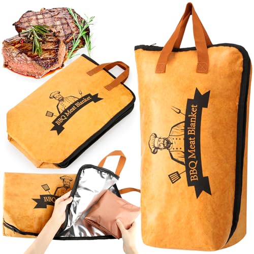 Bolycen 21in BBQ Blanket for Resting Meat-Smoking Meat Insulated Bag for Brisket/Beef/Pork Shoulder/Turkey-White Elephant Christmas Stocking Stuffers Birthday Anniversary Smoker Accessories Gift for Men - Image 1