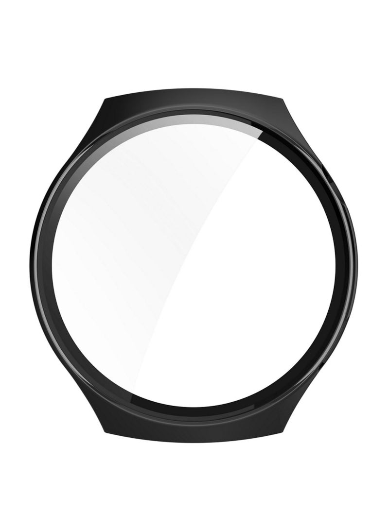 1 قطعة حماية شاشة هاتف هواوي ووتش 4 برو، غطاء زجاج مقوى مع إطار حماية من البولي كربونات كامل التغطية وواقي شاشة شفاف عالي الوضوح لساعة هواوي الذكية ووتش 4 برو - أسود - Image 5