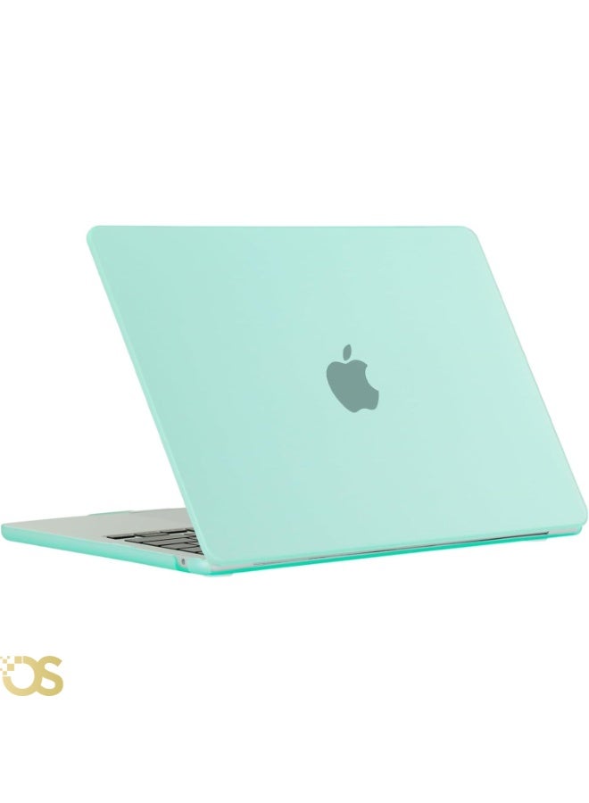 او اس كفر هارد شيل لماك بوك إير 15 بوصة من OS STORE — حماية مقاومة للخدوش والصدمات، تصميم نحيف وخفيف مع فتحات تهوية للحفاظ على تبريد الجهاز، سهل التركيب ومناسب للاستخدام اليومي — متوافق مع موديلات A3241 M4 إصدار 2025، A3114 M3 إصدار 2024، A2941 M2 إصدار 2023 (غطاء كريستالي أخضر) - Image 2
