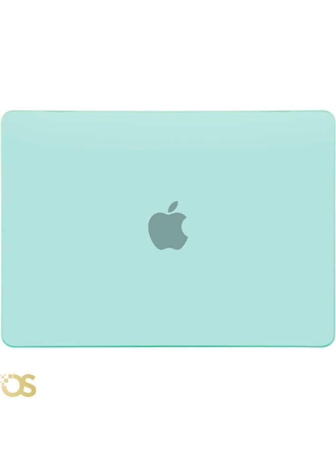 او اس كفر هارد شيل لماك بوك إير 15 بوصة من OS STORE — حماية مقاومة للخدوش والصدمات، تصميم نحيف وخفيف مع فتحات تهوية للحفاظ على تبريد الجهاز، سهل التركيب ومناسب للاستخدام اليومي — متوافق مع موديلات A3241 M4 إصدار 2025، A3114 M3 إصدار 2024، A2941 M2 إصدار 2023 (غطاء كريستالي أخضر) - Image 3