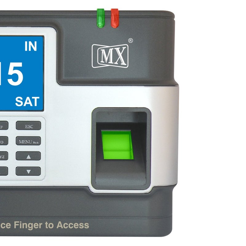 MX Biometric Fingerprint Numeric Password RFID Card Time Attendance System Access Control System Finger Print Biometrics System with USB Backup Option - Image 3