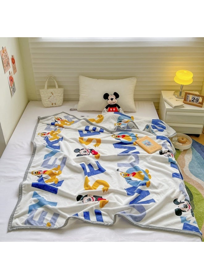 Cartoon pattern double-sided fleece blanket, kindergarten nap blanket, multifunctional blanket (Size: 100cm x 150cm) - Image 1