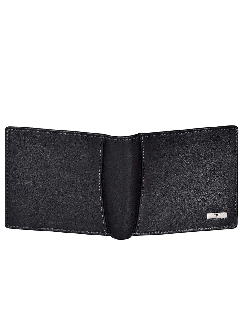 URBAN FOREST Oliver Black Leather Wallet for Men, 6 Card Slot - Image 5
