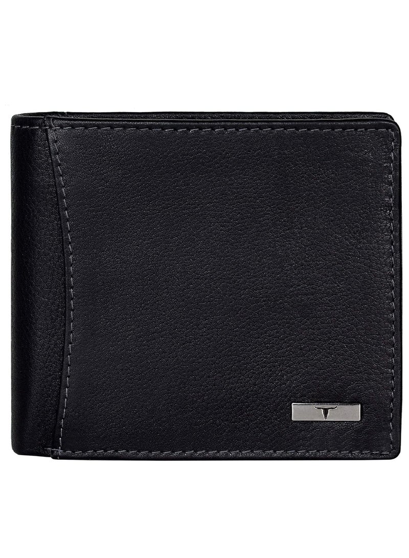 URBAN FOREST Oliver Black Leather Wallet for Men, 6 Card Slot - Image 2