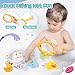 CUTE STONE Baby Bath Toys No Hole Floating Squirting Bathtub Toy W Water Slide Building Track Duck Fishing Net Game Toddler Shower Toys Water Pool Toys Educational Gifts for Boys Girls - Image 4