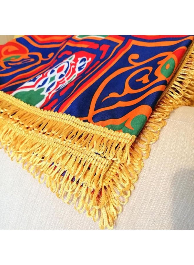 مفرش طاولة رمضان مربع بشرّابات – 140 × 140 سم - Image 4