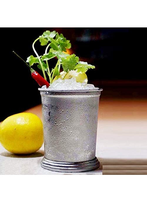 NJ NJ Stainless Steel Beverage Cup,Vintage Cocktail Bar Serving Cup for Cocktails, Stainless Steel Glass, Party Serving Cup for Restaurant,Hotel & Home: 2 Pcs Set  - Image 5