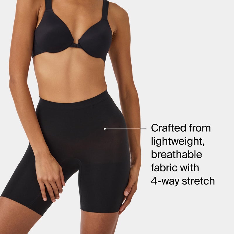 SPANX SPANXsculpt Seamless Power Mid-Thigh Short - Core Shapewear - Lightweight, All-Day Shaping & Support - No Panty Lines - Very Black - Medium - Image 3
