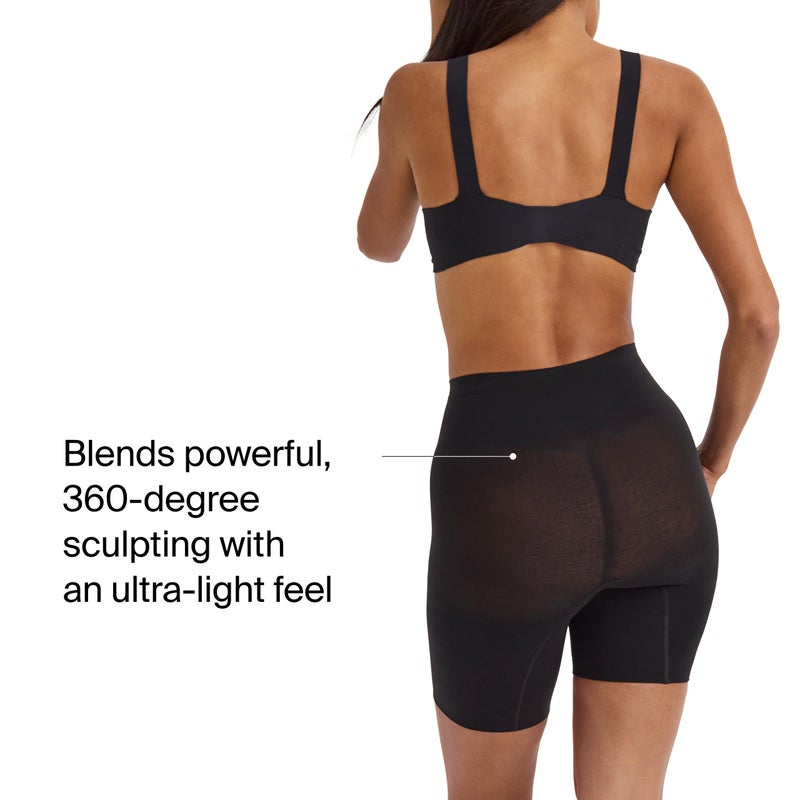 SPANX SPANXsculpt Seamless Power Mid-Thigh Short - Core Shapewear - Lightweight, All-Day Shaping & Support - No Panty Lines - Very Black - Medium - Image 4