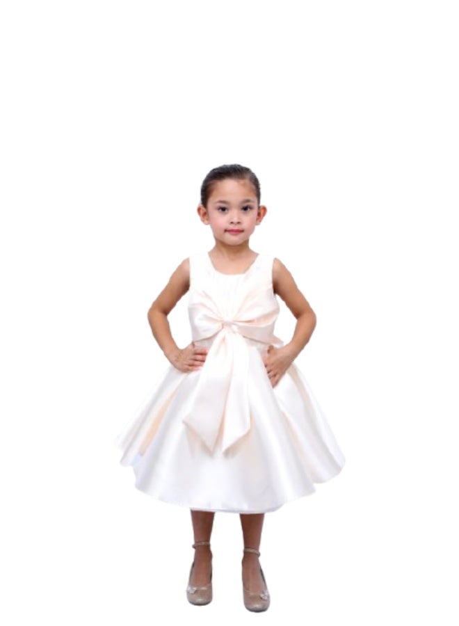D'Daniela Bow Satin Dress - Image 1