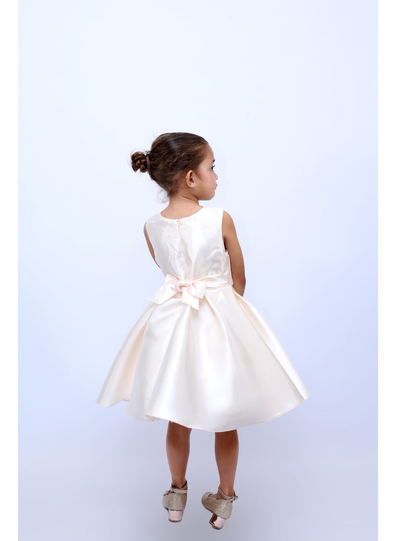 D'Daniela Bow Satin Dress - Image 3