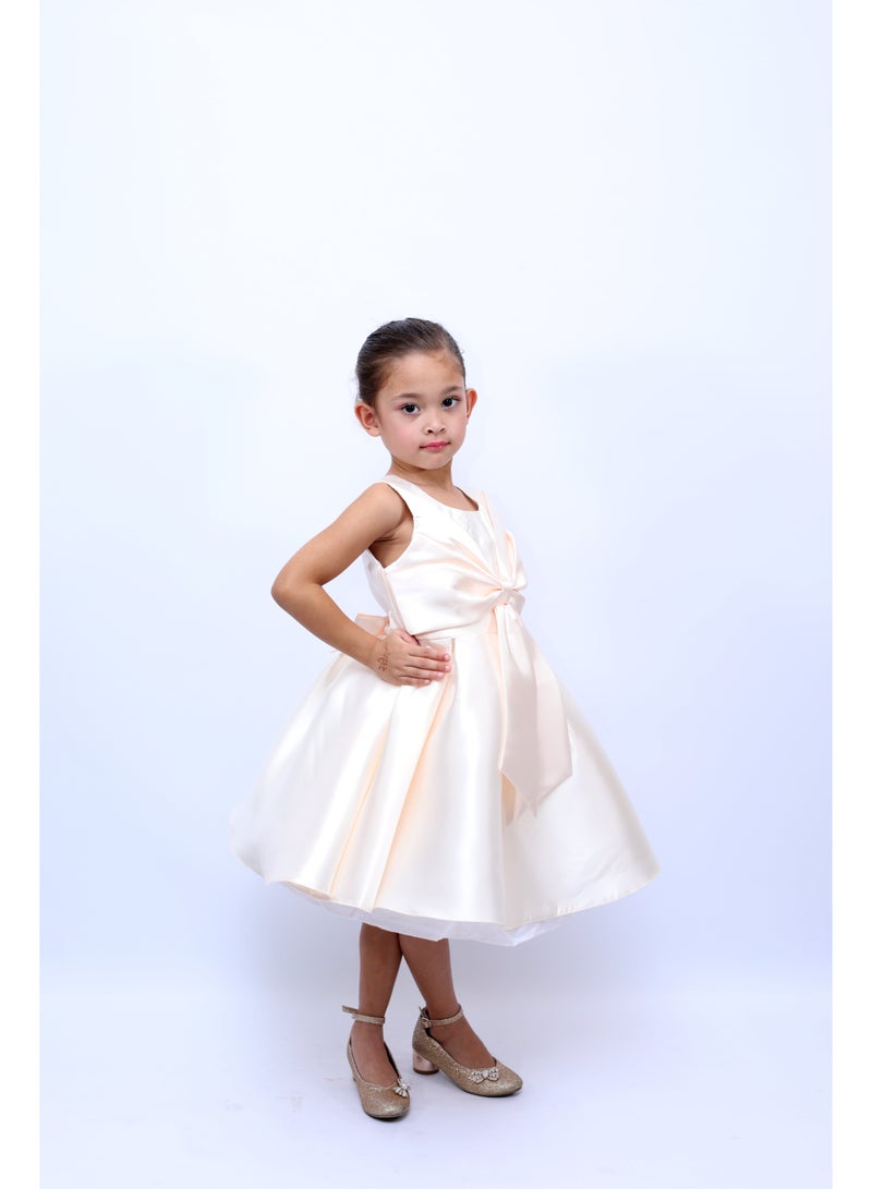 D'Daniela Bow Satin Dress - Image 2