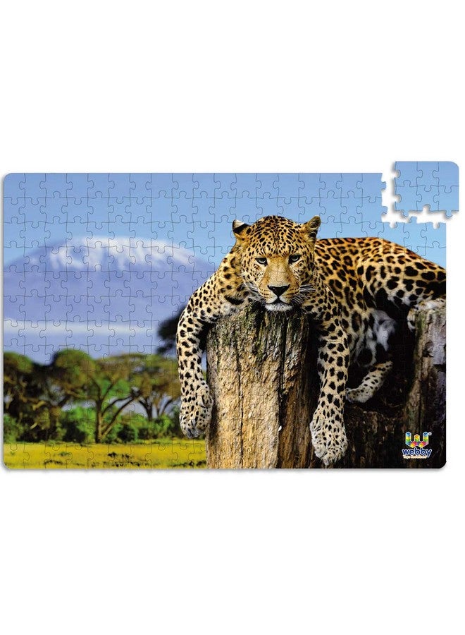Webby Leopard Sitting On A Tree Jigsaw Puzzle for Kid, 252 Pieces - Image 3
