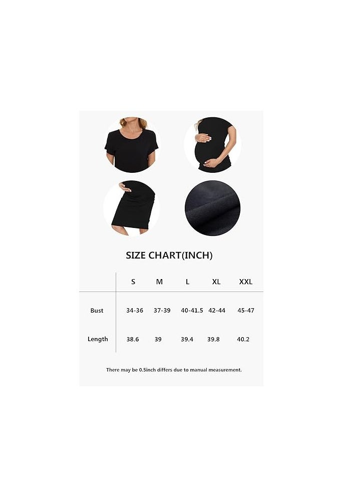 Generic - Women's Short Sleeve Maternity Dress Ruched Pregnancy Clothes - Image 1
