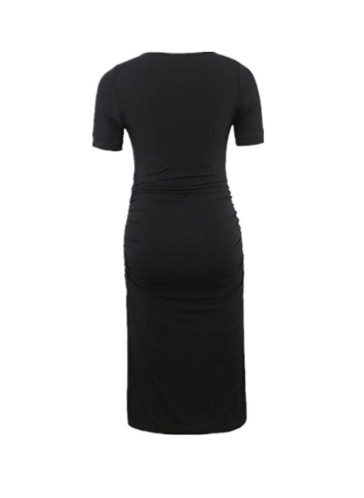 Generic - Women's Short Sleeve Maternity Dress Ruched Pregnancy Clothes - Image 1