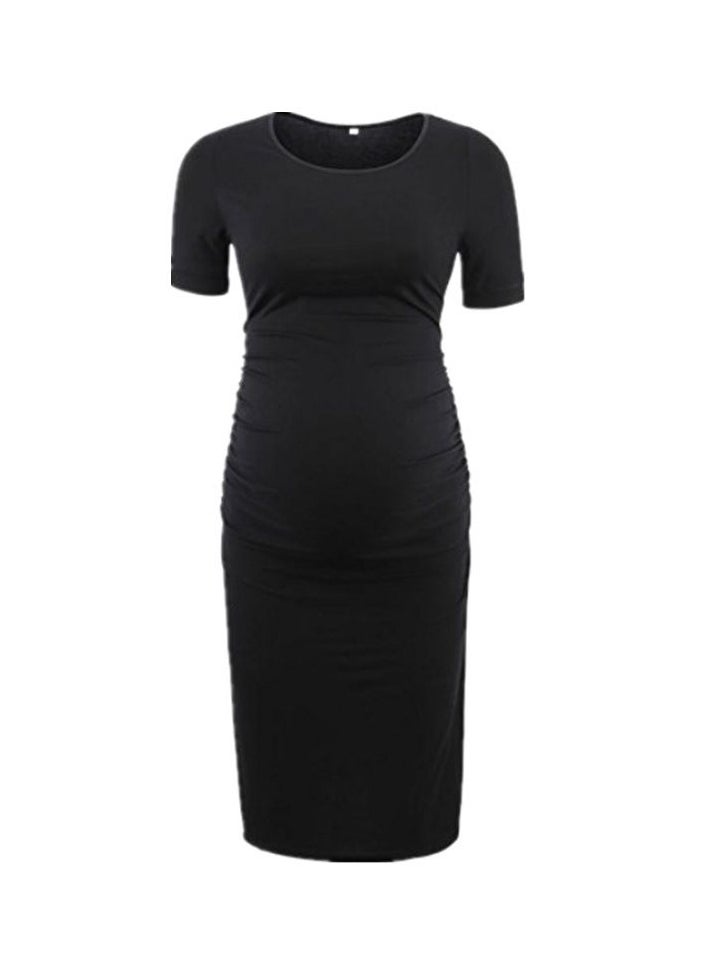 Generic - Women's Short Sleeve Maternity Dress Ruched Pregnancy Clothes - Image 1