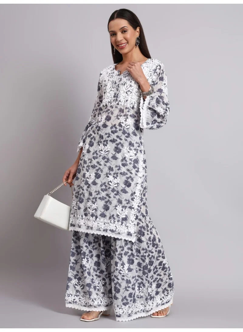 Alaya  Women Hand Embroidered Chikankari Cotton Kurta Set-AL4099KS for Women | Best Price UAE
