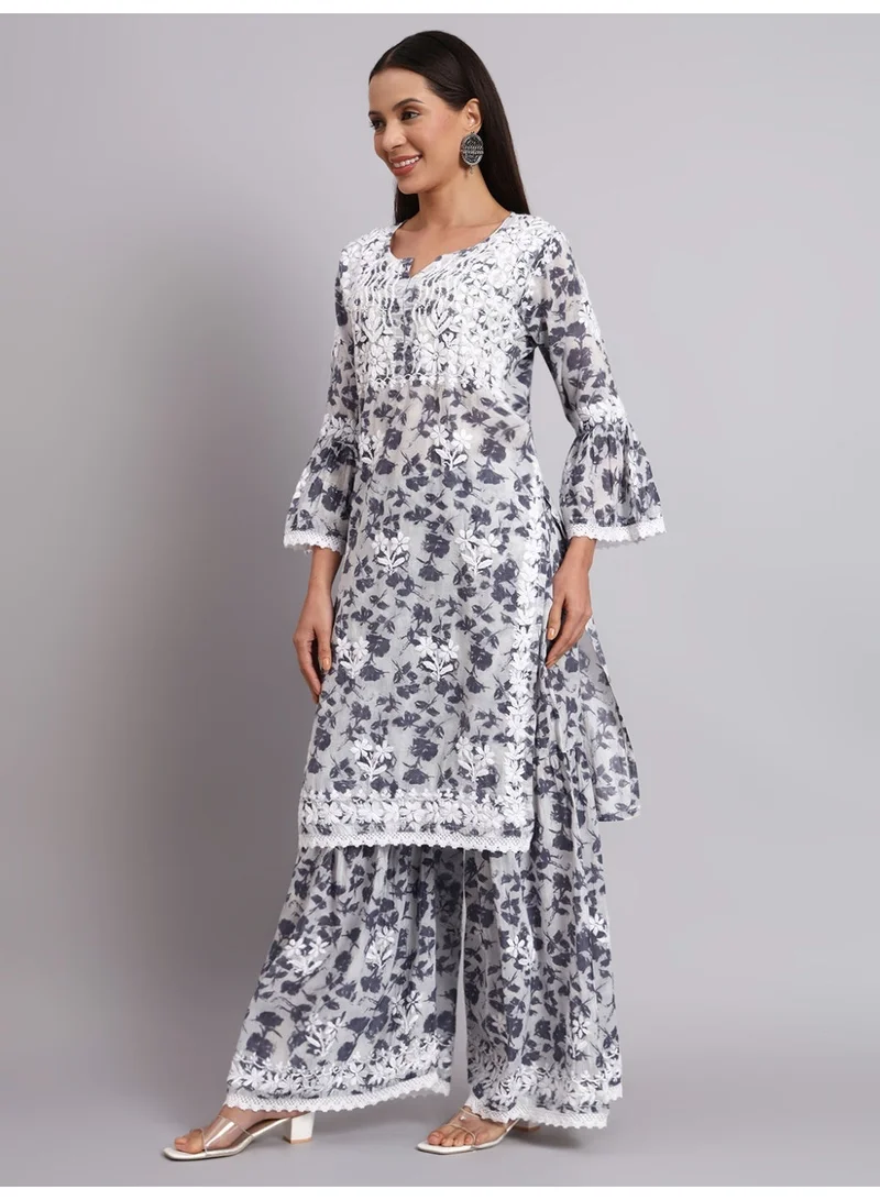 Alaya  Women Hand Embroidered Chikankari Cotton Kurta Set-AL4099KS for Women | Best Price UAE