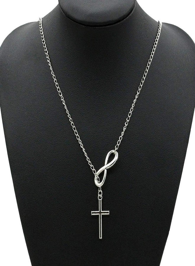SORELLAZ SORELLA'Z women's Collier Silver Knot Cross Pendant with Chain - Image 3