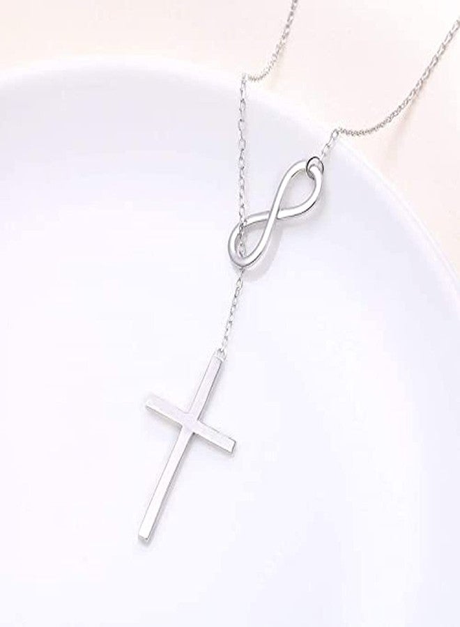 SORELLAZ SORELLA'Z women's Collier Silver Knot Cross Pendant with Chain - Image 4