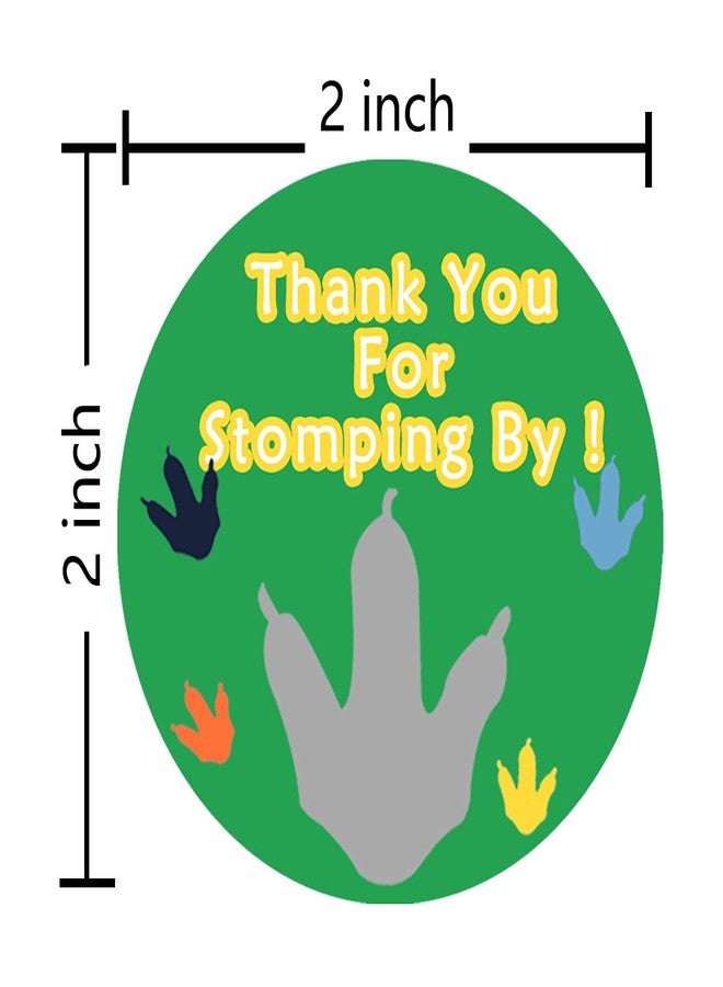 Top label Dinosaur Thank You for Stomping By Stickers 2 Inch Labels for Gifts Boxes Envelope Favor ,240 Pcs Per Pack - Image 2