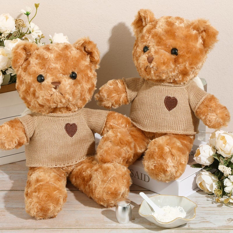 Shappy 2 Sets Christmas Funeral Memorial Gifts Cremation Angel Bear For Ashes Bear Animal With Mini Urn Small Keepsake Urn For Pet Ashes With Wing Spoon For Loss Of Loved One(Brown) - Image 4