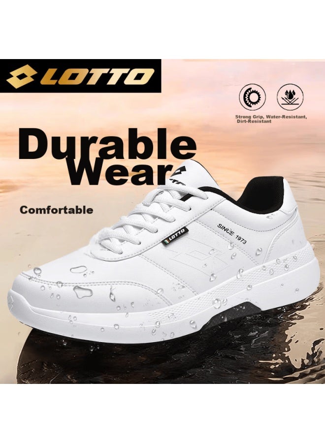 Lotto Men's Golf Casual Shoes Leather Non-slip Sports Outdoor Sneakers White 42 8831 - Image 1
