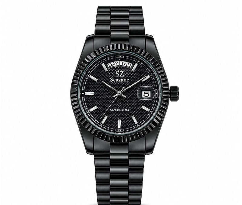 A classic men's wristwatch from the Seazone brand, with a design inspired by luxury watches.